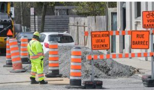 Constuction everywhere downntown Montreal